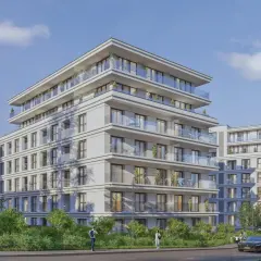 Nowoczesne mieszkania Bielsko Biała w otoczeniu zieleni. Eleganckie balkony i duże okna.