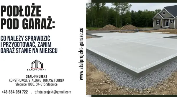 Solidne podłoże pod garaż na samochód, gotowe do montażu. Sprawdź, co przygotować, zanim garaż stanie na miejscu.